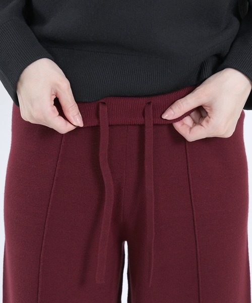 MARY QUANT(マリークワント)の「センターシームニット パンツ(スラックス・レディース・ブラック/ボルドー/モカ・M)」の16枚目の写真