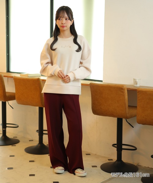 MARY QUANT(マリークワント)の「センターシームニット パンツ(スラックス・レディース・ブラック/ボルドー/モカ・M)」の13枚目の写真