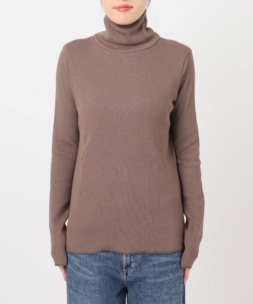 journal standard L'essage(ジャーナルスタンダードレサージュ)の「カミーノテレコハイネックプルオーバー(Tシャツ/カットソー・レディース・ベージュ/チャコールグレー/グレー・FREE)」の5枚目の写真