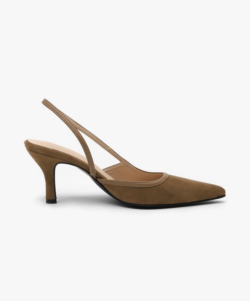 SAPPUN（サプン）の「Peniel(ペニエル)スリングバックスエードヒールパンプス(220-65701)SAPPUN(サプン)（パンプス・レディース・ブラック/ベージュ/ブラウン・24.5/24/23.5/23/22.5）」の9枚目の写真