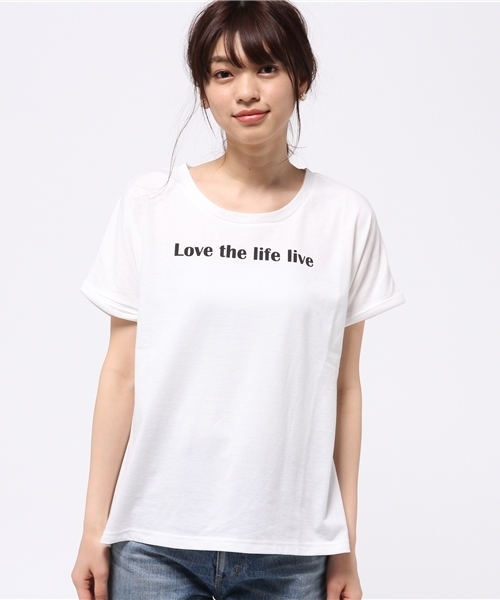 VENCEEXCHANGE（ヴァンスエクスチェンジ）の「クループリント Tシャツ（Tシャツ/カットソー・レディース・グレー/ダークオリーブ/オフホワイト/コーラル・MEDIUM）」の7枚目の写真