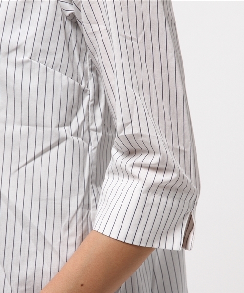 LBC（エルビーシー）の「コットンポリエステルブロードteeブラウス （シャツ/ブラウス・レディース・レッド/オフホワイト/ダークブルー・LARGE/MEDIUM）」の8枚目の写真