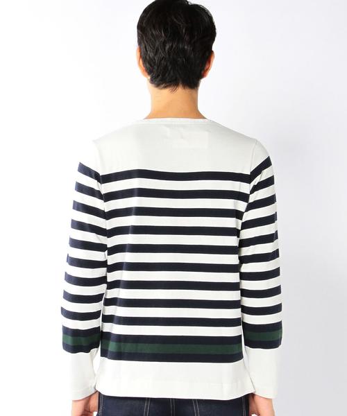 coen（コーエン）の「パネルボーダーボートネックカットソー（Tシャツ/カットソー・メンズ・オフホワイト/ブラック・MEDIUM/SMALL/X-LARGE/LARGE）」の8枚目の写真