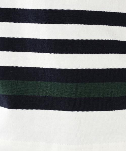 coen（コーエン）の「パネルボーダーボートネックカットソー（Tシャツ/カットソー・メンズ・オフホワイト/ブラック・MEDIUM/SMALL/X-LARGE/LARGE）」の9枚目の写真