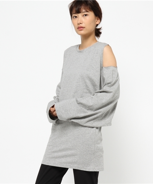 SLY（スライ）の「2WAY CUT OP（ワンピース・レディース・トップグレー/ワインレッド/ホワイト/ブラック・2/1）」の3枚目の写真