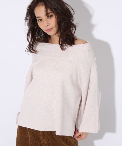 niko and...(ニコアンド)の「Wジャカードオフショル2WAYプルオーバー【niko and ...】(ニット/セーター・レディース・ブラウン/グレー/ネイビー/チャコール/ピンク/ナチュラル/モカ・LARGE/MEDIUM)」の5枚目の写真