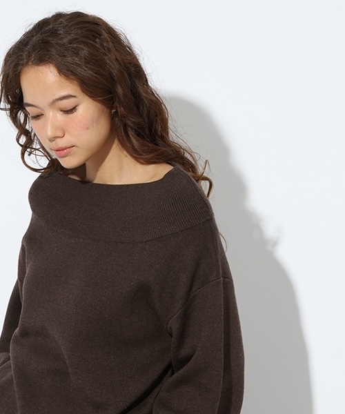 niko and...(ニコアンド)の「Wジャカードオフショル2WAYプルオーバー【niko and ...】(ニット/セーター・レディース・ブラウン/グレー/ネイビー/チャコール/ピンク/ナチュラル/モカ・LARGE/MEDIUM)」の3枚目の写真