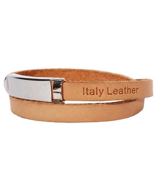 ８(eight)（エイト）の「イタリアンレザーブレスレット 本革（ブレスレット・メンズ・マスタード/ブラウン/ホワイト/レッド/ピンク/グリーン/スカイブルー/ブラック/ベージュ/ロイヤルブルー・FREE）」の5枚目の写真