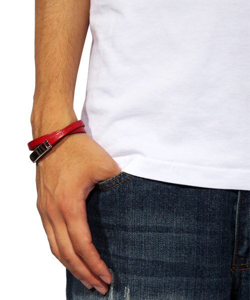 ８(eight)（エイト）の「イタリアンレザーブレスレット 本革（ブレスレット・メンズ・マスタード/ブラウン/ホワイト/レッド/ピンク/グリーン/スカイブルー/ブラック/ベージュ/ロイヤルブルー・FREE）」の22枚目の写真