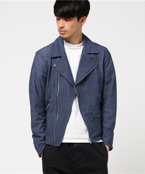 HYSTERIC GLAMOUR(ヒステリックグラマー)の「ダブルライダースジャケット(ライダースジャケット・メンズ・ネイビー/ブラック・SMALL/MEDIUM/LARGE)」の3枚目の写真