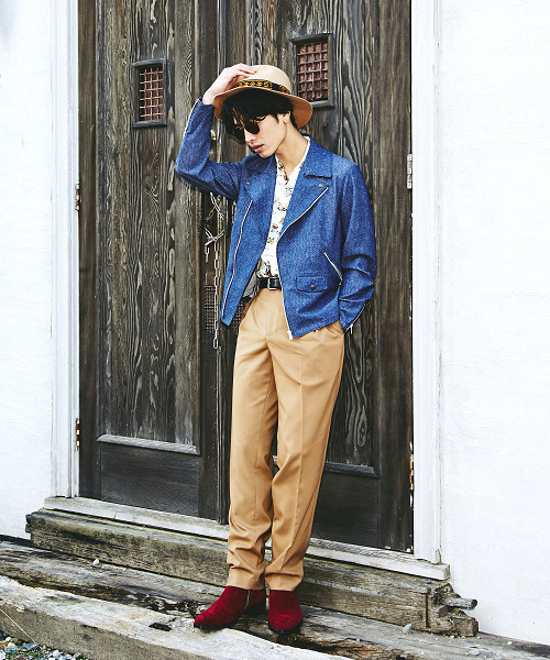 HYSTERIC GLAMOUR(ヒステリックグラマー)の「ダブルライダースジャケット(ライダースジャケット・メンズ・ネイビー/ブラック・SMALL/MEDIUM/LARGE)」の4枚目の写真