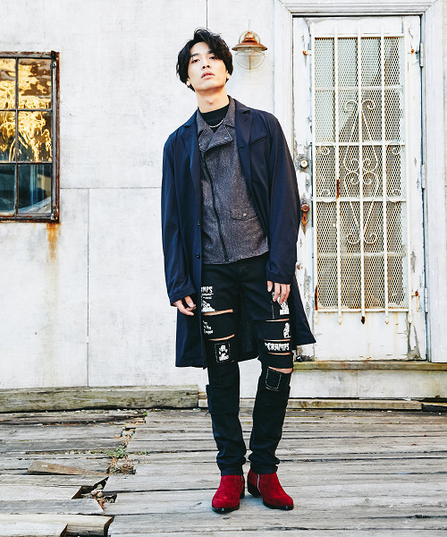 HYSTERIC GLAMOUR(ヒステリックグラマー)の「ダブルライダースジャケット(ライダースジャケット・メンズ・ネイビー/ブラック・SMALL/MEDIUM/LARGE)」の6枚目の写真