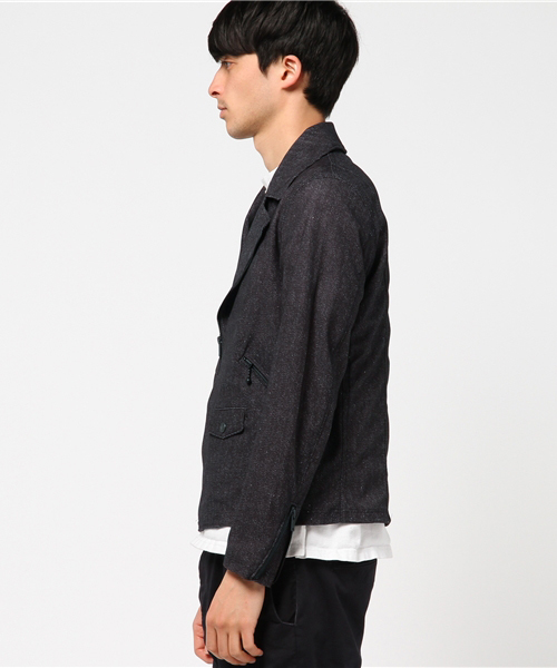 HYSTERIC GLAMOUR(ヒステリックグラマー)の「ダブルライダースジャケット(ライダースジャケット・メンズ・ネイビー/ブラック・SMALL/MEDIUM/LARGE)」の7枚目の写真