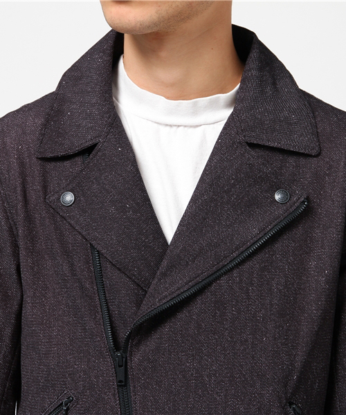 HYSTERIC GLAMOUR(ヒステリックグラマー)の「ダブルライダースジャケット(ライダースジャケット・メンズ・ネイビー/ブラック・SMALL/MEDIUM/LARGE)」の10枚目の写真