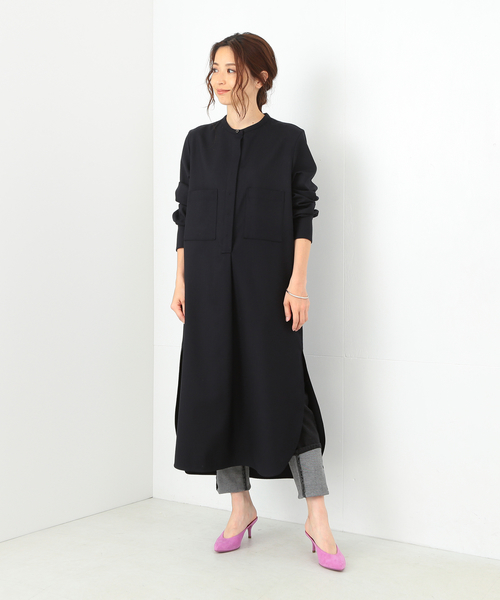Demi Luxe Beams デミルクス ビームス の Ticca ウール スリットシャツワンピース シャツワンピース Wear