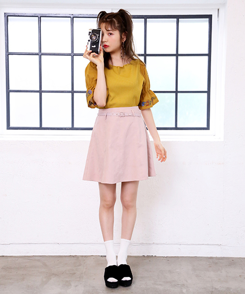 one after another NICE CLAUP(ワンアフターアナザーナイスクラップ)の「べロアスカラップサンダル(サンダル・レディース・ブルーパープル/ピンク/ブラック・L/S/M)」の11枚目の写真