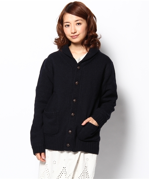 CIAOPANIC（チャオパニック）の「アランショールC/D（カーディガン/ボレロ・レディース・ネイビー/エンジ/キャメル・FREE）」の2枚目の写真