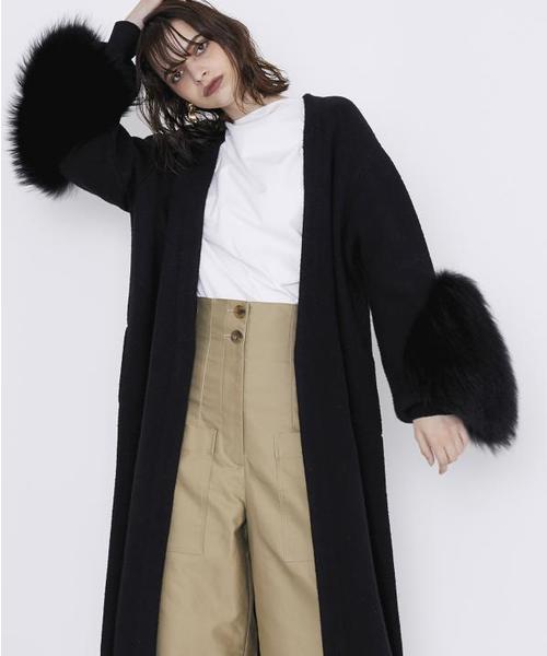 UN3D.（アンスリード）の「【UN3D.】《STUDIOUS限定》復刻スリーブファーニットカーディガン（カーディガン/ボレロ・レディース・グレー/ブラウン/ブラック・FREE）」の12枚目の写真