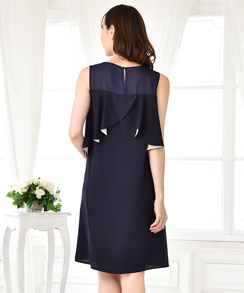 form forma（フォルムフォルマ）の「オフショル配色ワンピース（ワンピース・レディース・ネイビー/ミント/マスタード・9号）」の16枚目の写真