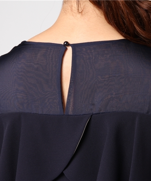 form forma（フォルムフォルマ）の「オフショル配色ワンピース（ワンピース・レディース・ネイビー/ミント/マスタード・9号）」の7枚目の写真