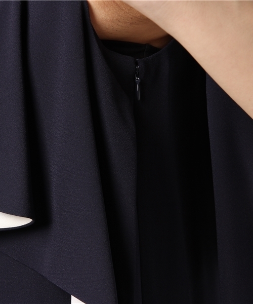 form forma（フォルムフォルマ）の「オフショル配色ワンピース（ワンピース・レディース・ネイビー/ミント/マスタード・9号）」の8枚目の写真