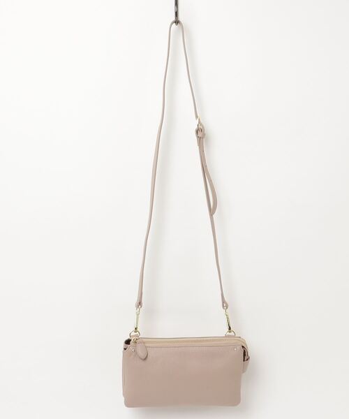 VitaFelice（ヴィータフェリーチェ）の「本革ミニお財布ショルダーポシェット（財布・レディース・ブラック/グレー/レッド/グレー系その他/ベージュ/オフホワイト/ワイン/アッシュグレー/パープル/ネイビー/ブラウン系その他/ブルー/ラベンダー/カーキ/パープル系その他/シルバー/グリーン・FREE）」の7枚目の写真