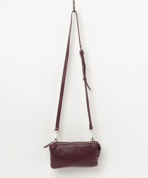 VitaFelice（ヴィータフェリーチェ）の「本革ミニお財布ショルダーポシェット（財布・レディース・ブラック/グレー/レッド/グレー系その他/ベージュ/オフホワイト/ワイン/アッシュグレー/パープル/ネイビー/ブラウン系その他/ブルー/ラベンダー/カーキ/パープル系その他/シルバー/グリーン・FREE）」の12枚目の写真