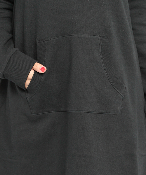 X-girl（エックスガール）の「RAINBOW SWEAT DRESS（ワンピース・レディース・ブラック/グリーン/ネイビー/パープル/レッド・1/2）」の9枚目の写真