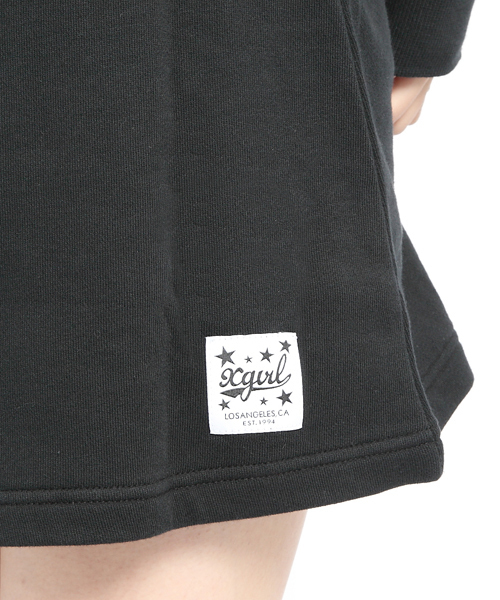 X-girl（エックスガール）の「RAINBOW SWEAT DRESS（ワンピース・レディース・ブラック/グリーン/ネイビー/パープル/レッド・1/2）」の10枚目の写真