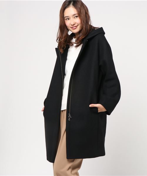 RIVE DROITE（リヴドロワ）の「スーパー100カシミヤ混コート（その他アウター・レディース・ホワイト/キャメル/ブラック・FREE）」の2枚目の写真