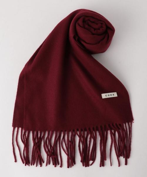 coen（コーエン）の「カラーニットマフラー（マフラー・メンズ・ダークグレー/ワインレッド/ネイビー・FREE）」の8枚目の写真