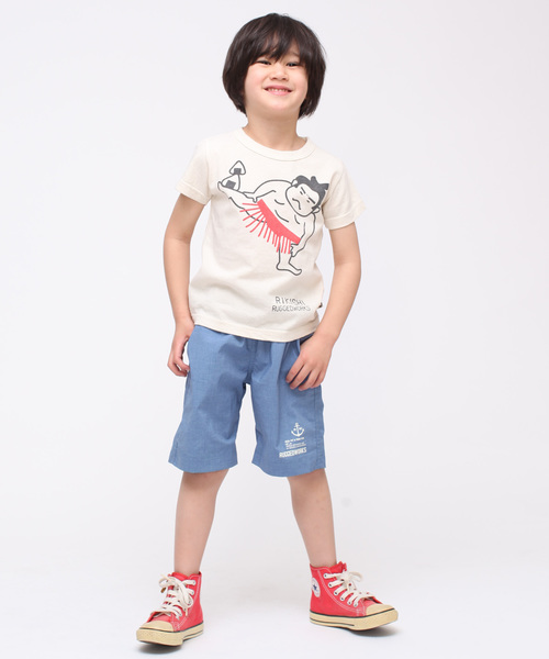 RUGGEDWORKS(ラゲッドワークス)の「ポリデニムポケッタブルハーフパンツ(その他パンツ・キッズ・ダークインディゴブルー/コバルトブルー・120cm/90cm/110cm/140cm/100cm/130cm/80cm)」の5枚目の写真