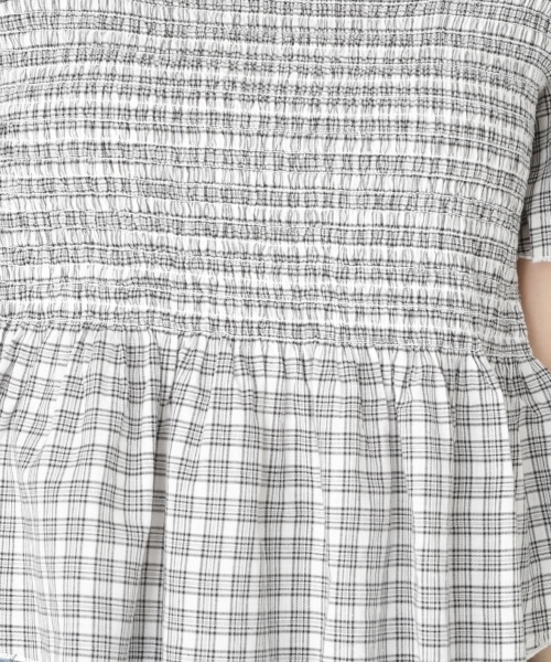 LOWRYS FARM（ローリーズファーム）の「チェックシャーリングブラウス　796640（シャツ/ブラウス・レディース・オフホワイト/イエロー/ブルー・MEDIUM/LARGE）」の11枚目の写真