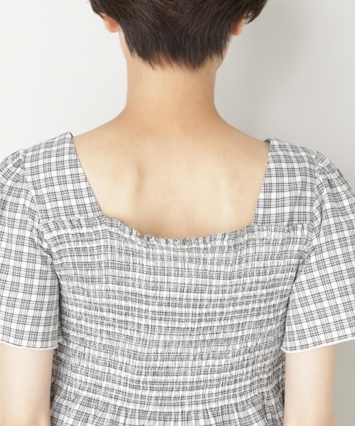 LOWRYS FARM（ローリーズファーム）の「チェックシャーリングブラウス　796640（シャツ/ブラウス・レディース・オフホワイト/イエロー/ブルー・MEDIUM/LARGE）」の12枚目の写真