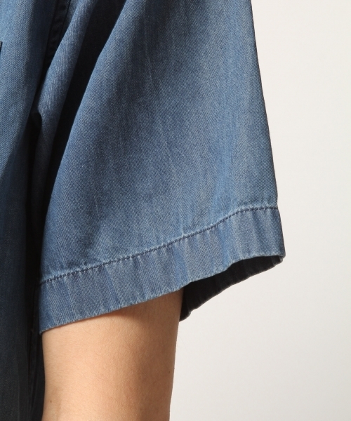 GLOBAL WORK(グローバルワーク)の「デニムシャツ半袖/788441(シャツ/ブラウス・メンズ・スカイブルー/ブルー/ブルー系その他7・LARGE/SMALL/X-LARGE/MEDIUM)」の11枚目の写真