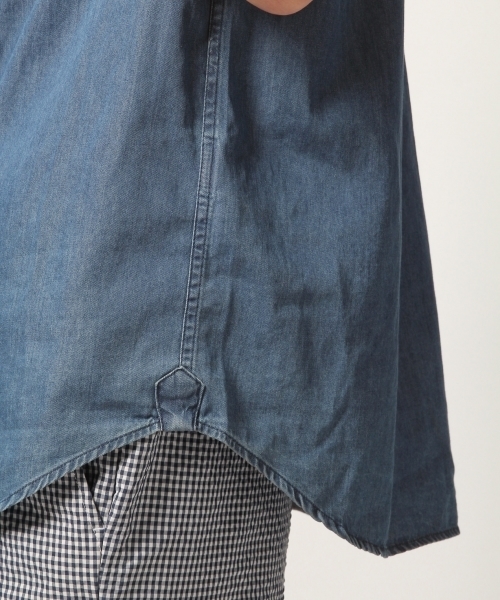 GLOBAL WORK(グローバルワーク)の「デニムシャツ半袖/788441(シャツ/ブラウス・メンズ・スカイブルー/ブルー/ブルー系その他7・LARGE/SMALL/X-LARGE/MEDIUM)」の17枚目の写真