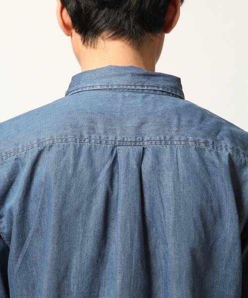 GLOBAL WORK(グローバルワーク)の「デニムシャツ半袖/788441(シャツ/ブラウス・メンズ・スカイブルー/ブルー/ブルー系その他7・LARGE/SMALL/X-LARGE/MEDIUM)」の15枚目の写真