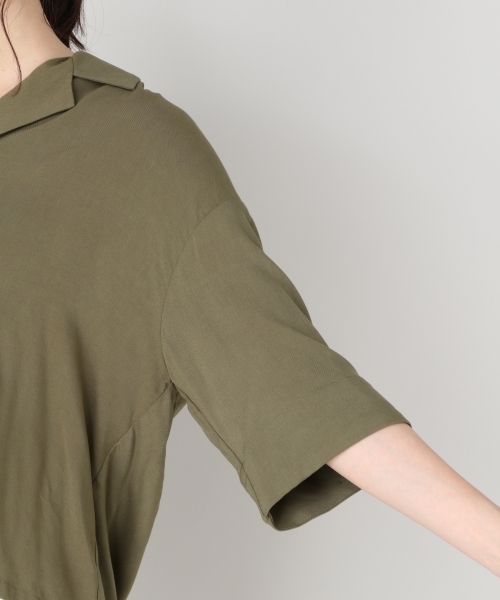 LOWRYS FARM（ローリーズファーム）の「カイキンシャツ／ＳＳ　802639（シャツ/ブラウス・レディース・ブラック/ベージュ/カーキ・FREE）」の8枚目の写真