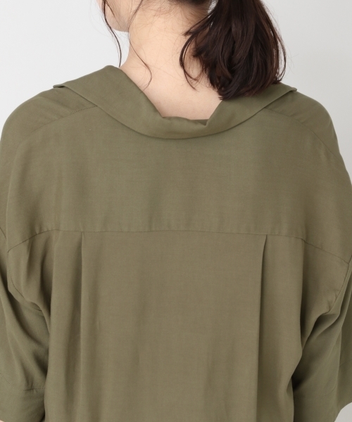 LOWRYS FARM（ローリーズファーム）の「カイキンシャツ／ＳＳ　802639（シャツ/ブラウス・レディース・ブラック/ベージュ/カーキ・FREE）」の11枚目の写真