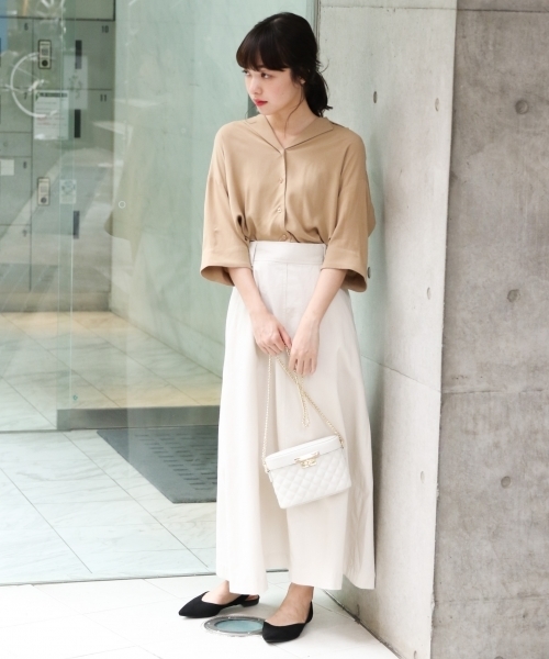 LOWRYS FARM（ローリーズファーム）の「カイキンシャツ／ＳＳ　802639（シャツ/ブラウス・レディース・ブラック/ベージュ/カーキ・FREE）」の16枚目の写真