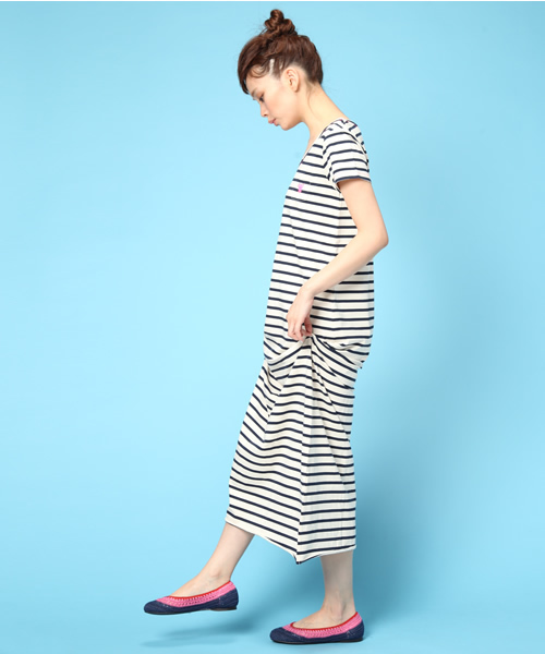 coen(コーエン)の「ボーダーベアマキシワンピース(ワンピース・レディース・Navy/MD.Gray/Off White・MEDIUM/LARGE)」の9枚目の写真