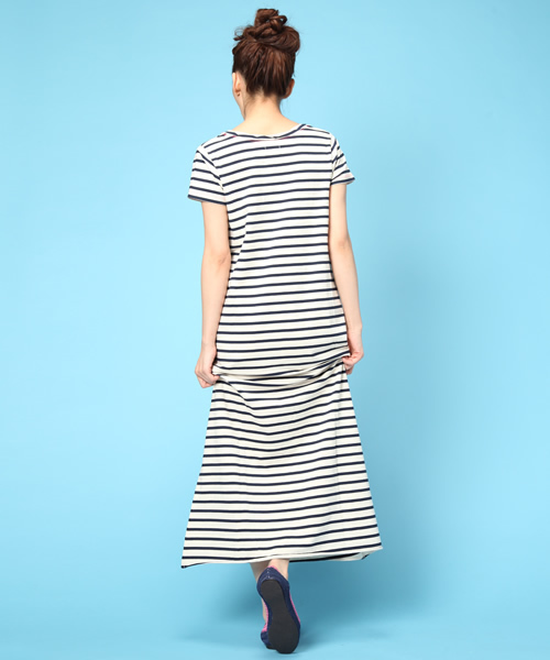 coen(コーエン)の「ボーダーベアマキシワンピース(ワンピース・レディース・Navy/MD.Gray/Off White・MEDIUM/LARGE)」の10枚目の写真