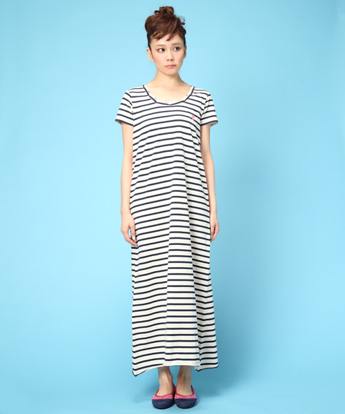 coen(コーエン)の「ボーダーベアマキシワンピース(ワンピース・レディース・Navy/MD.Gray/Off White・MEDIUM/LARGE)」の11枚目の写真