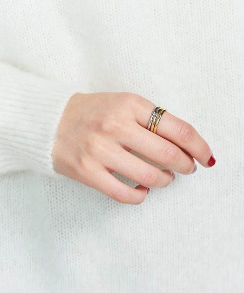 BEAUTY&YOUTH UNITED ARROWS（ビューティーアンドユースユナイテッドアローズ）の「BY メタル 3連カーブリング о（リング・レディース・その他1・9）」の7枚目の写真