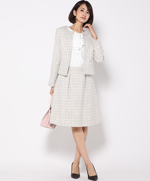 ketty（ケティ）の「メランジツイードノーカラージャケット（その他