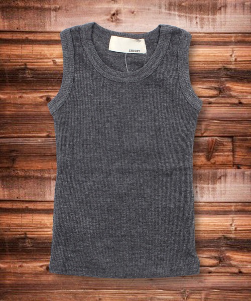 THE CASUAL(カジュアル)の「テレコレギュラータンクトップ キッズ(タンクトップ・キッズ・ブラック/オフホワイト/チャコールグレー/杢グレー/グリーン/カーキ/ネイビー/マスタード/ピンク/レッド・110cm/150cm/140cm/160cm/130cm/120cm)」の4枚目の写真