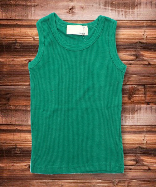 THE CASUAL(カジュアル)の「テレコレギュラータンクトップ キッズ(タンクトップ・キッズ・ブラック/オフホワイト/チャコールグレー/杢グレー/グリーン/カーキ/ネイビー/マスタード/ピンク/レッド・110cm/150cm/140cm/160cm/130cm/120cm)」の1枚目の写真