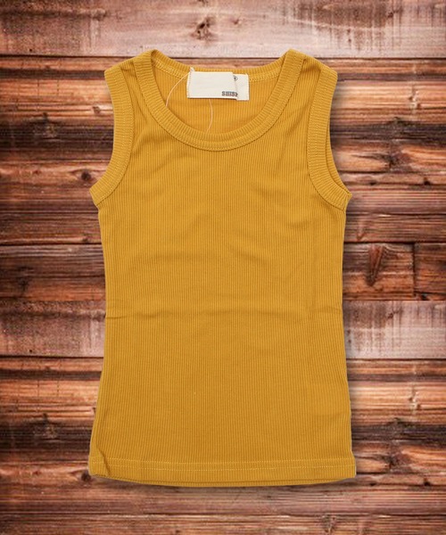 THE CASUAL(カジュアル)の「テレコレギュラータンクトップ キッズ(タンクトップ・キッズ・ブラック/オフホワイト/チャコールグレー/杢グレー/グリーン/カーキ/ネイビー/マスタード/ピンク/レッド・110cm/150cm/140cm/160cm/130cm/120cm)」の8枚目の写真