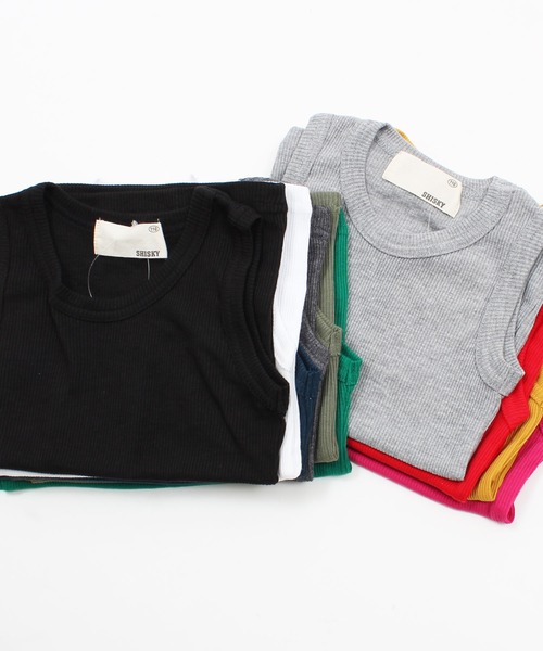 THE CASUAL(カジュアル)の「テレコレギュラータンクトップ キッズ(タンクトップ・キッズ・ブラック/オフホワイト/チャコールグレー/杢グレー/グリーン/カーキ/ネイビー/マスタード/ピンク/レッド・110cm/150cm/140cm/160cm/130cm/120cm)」の22枚目の写真