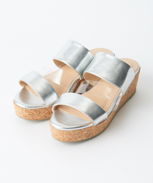 DISCOAT(ディスコート)の「3ベルトコルクウエッジサンダル(サンダル・レディース・ブラック/ブラウン/シルバー・SMALL/MEDIUM/LARGE)」の5枚目の写真